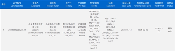 红米最强性能！Redmi K70至尊版入网：天玑9300 、120W快充